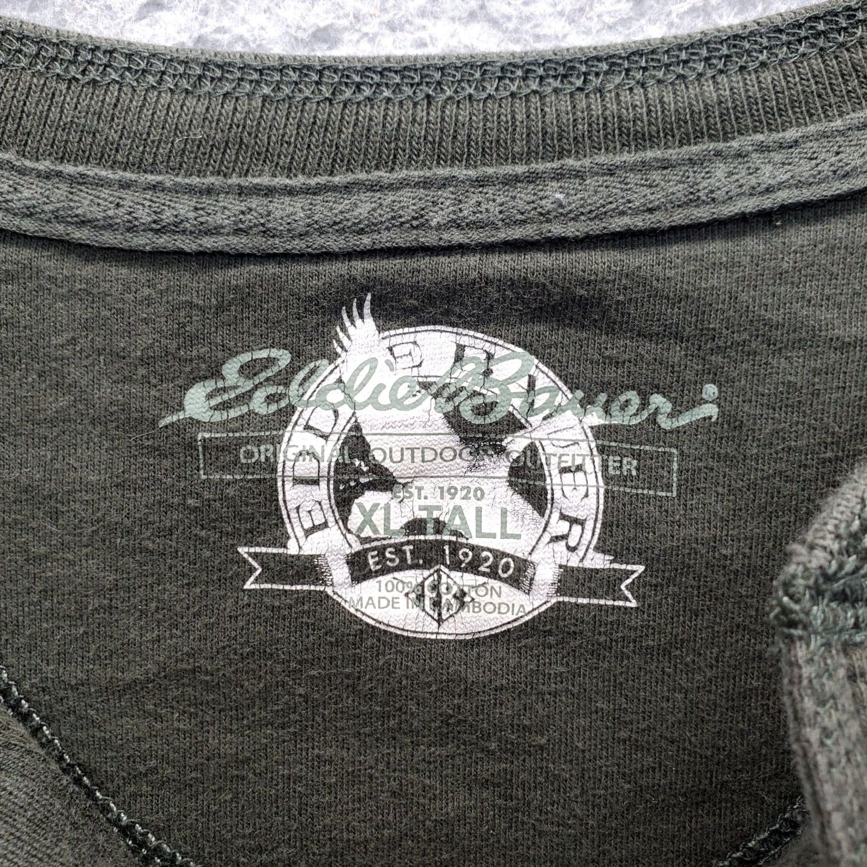 Eddie Bauer Eddie Bauer Henley Shirt Mens XL Tall Green Knit Original Outdoor Outfitter Shirt Mens XL Tall Green Knit Henley Size US XL / EU 56 / 4 - 6 Thumbnail