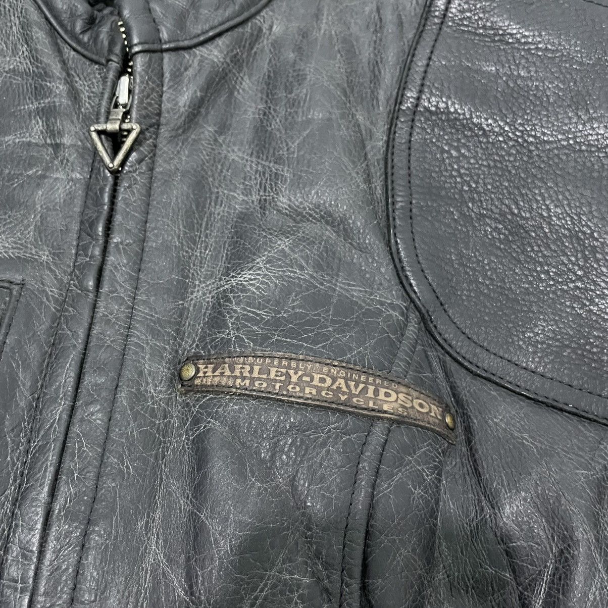 Leather 2000's Harley Davidson Bikers Leather Jacket Size US XS / EU 42 / 0 - 3 Thumbnail