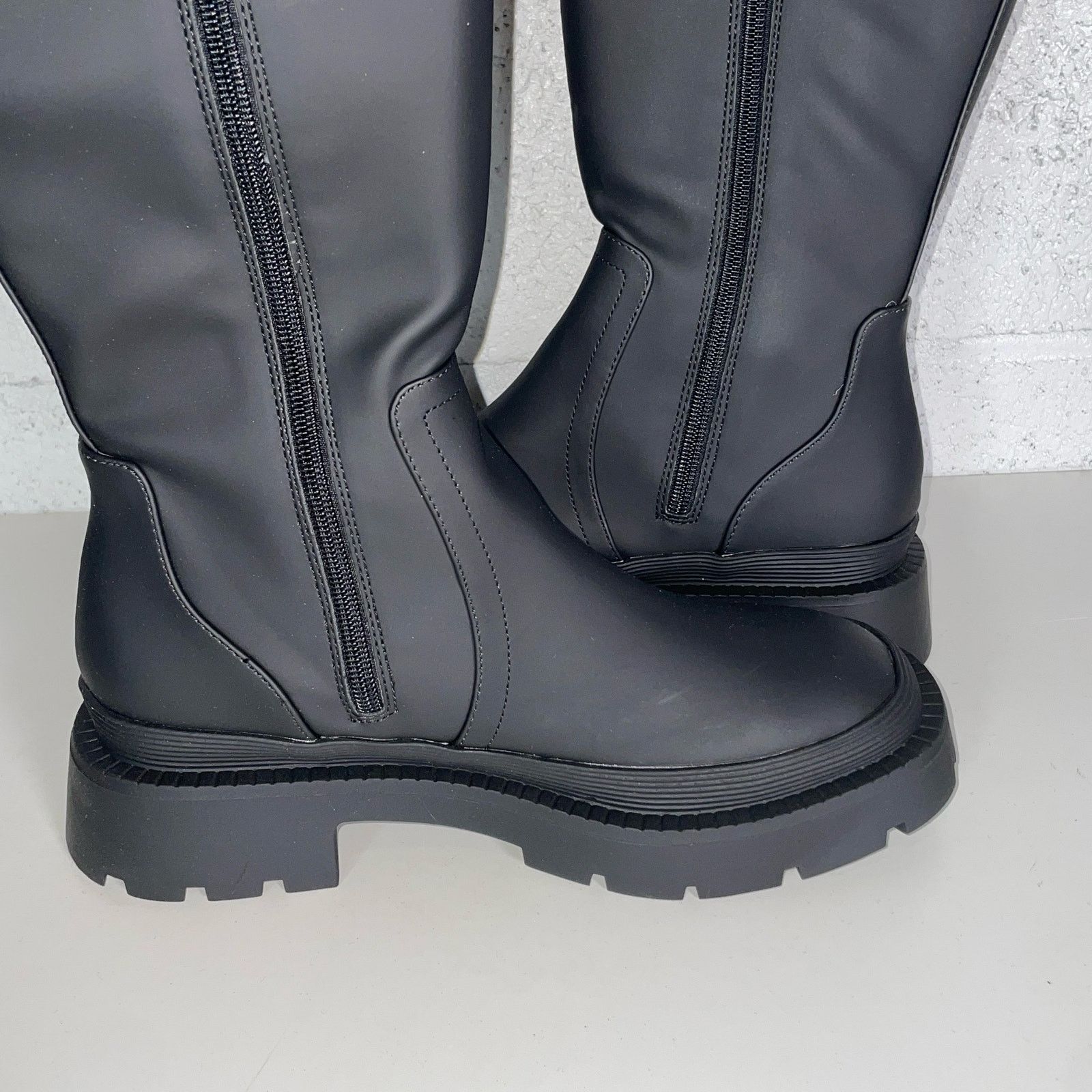Bar III Bar III Twyla Womens Rubber Tall Knee-High Boots black 6.5 Size US 6.5 / IT 36.5 - 7 Thumbnail
