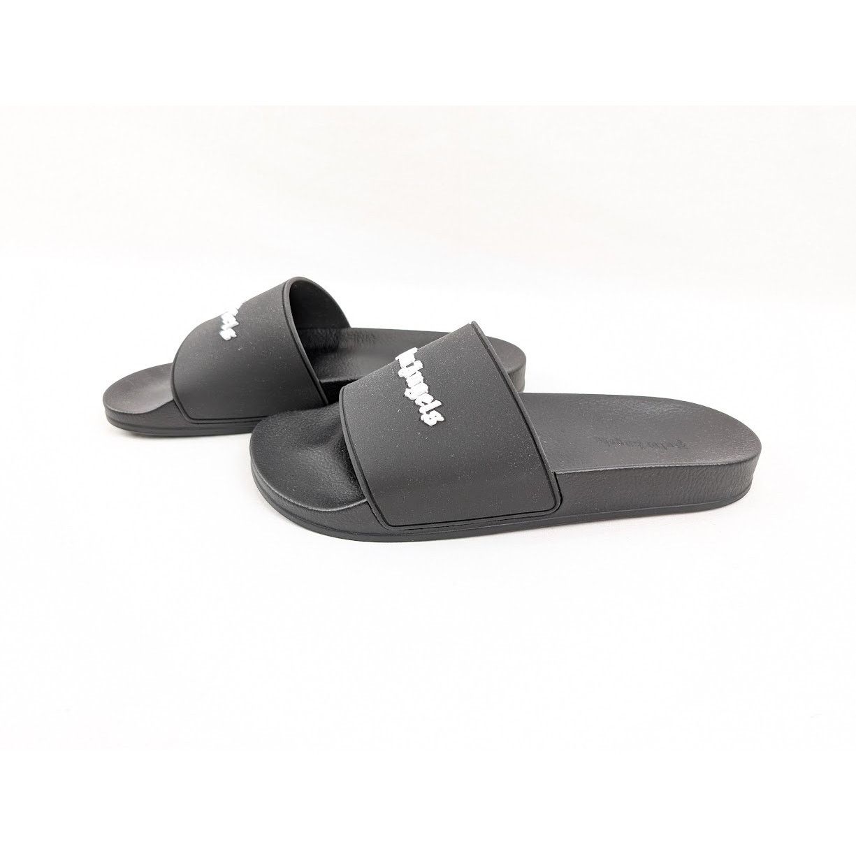 Palm Angels o1rshd1 Essential Logo Pool Sliders in Black/White Size US 8 / EU 41 - 16 Thumbnail
