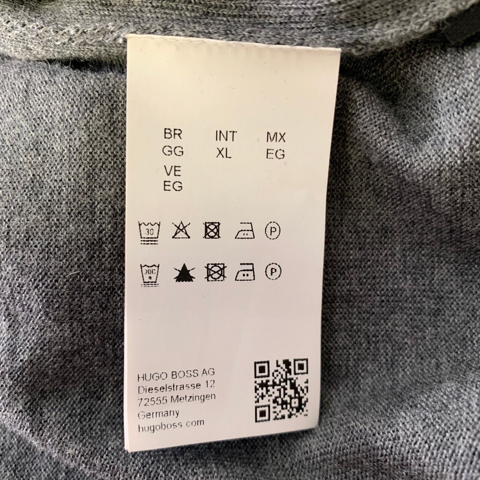 Hugo Boss HUGO BOSS Size XL Grey Knitted Wool Crew-Neck Pullover Size US XL / EU 56 / 4 - 5 Thumbnail