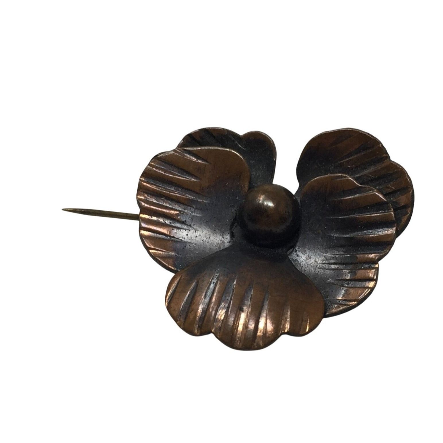 Other Vintage Metal Flower Pin - Missing a petal Size ONE SIZE - 2 Thumbnail