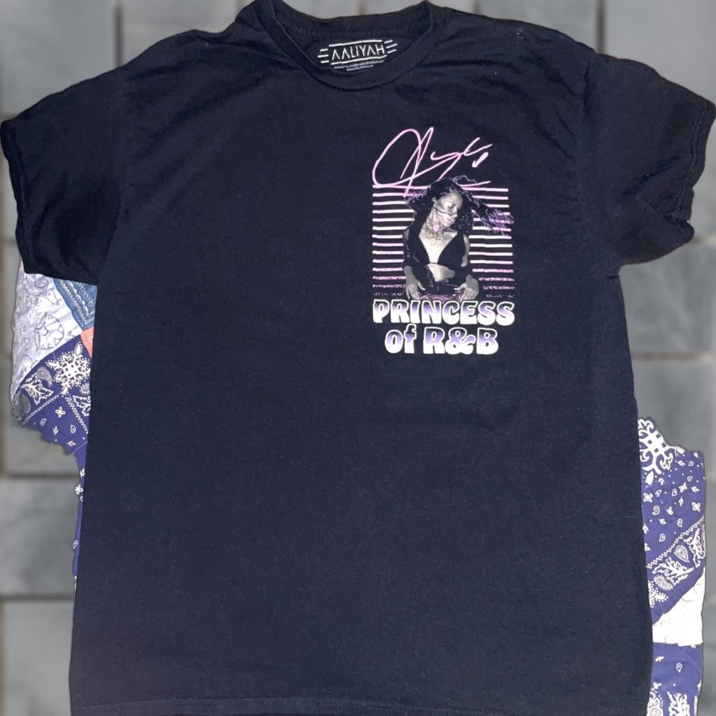 Vintage Aaliyah Princess of R&B T-Shirt Black L Mens Size US L / EU 52-54 / 3 - 1 Thumbnail