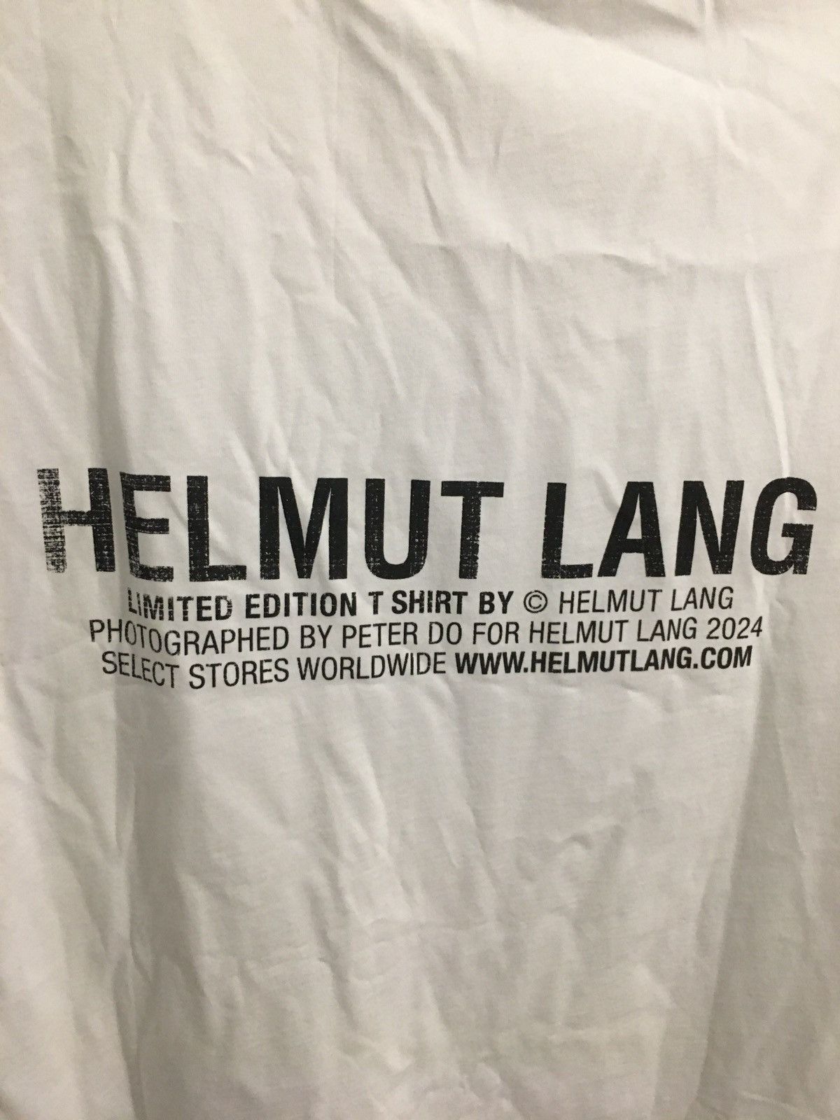 Helmut Lang Helmut Lang White Postcard Tee Large Size US L / EU 52-54 / 3 - 6 Thumbnail