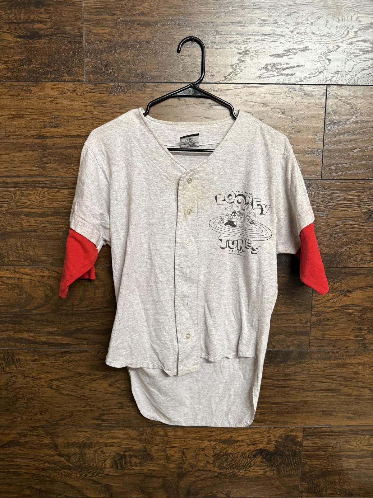 Designer VTG Looney Tunes Baseball Button Up T-shirt 1993 Size US S / EU 44-46 / 1 - 2 Thumbnail