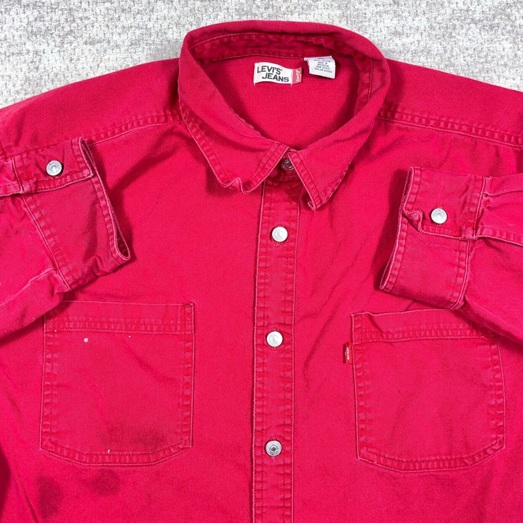 Levi's VINTAGE Levi's Denim Shirt Men XL Red Tab Button-Up Western 90s Cowboy Size US XL / EU 56 / 4 - 2 Thumbnail