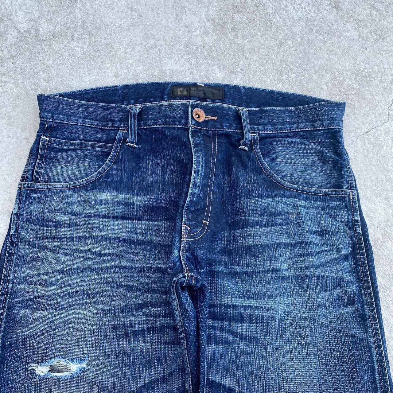 If Six Was Nine Vintage Back Number Black Label Distressed Denim Size US 32 / EU 48 - 11 Thumbnail