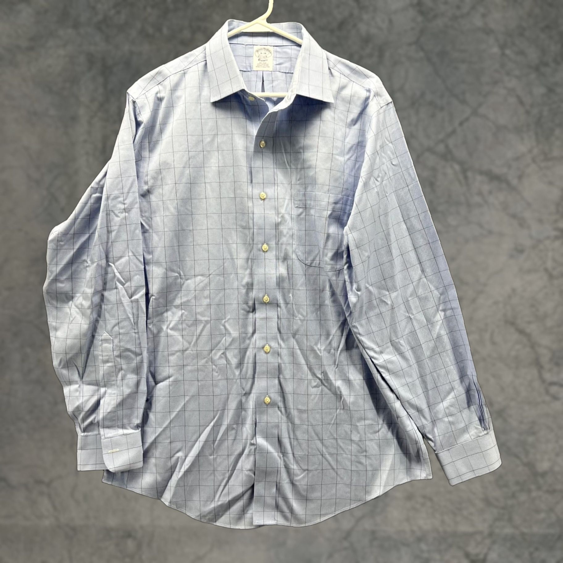 Brooks Brothers Brooks Brothers Shirt Men 16 34 Blue Check Button-Down Classic Casual Business Formal Party/Cocktail Workwear Size US L / EU 52-54 / 3 - 1 Thumbnail