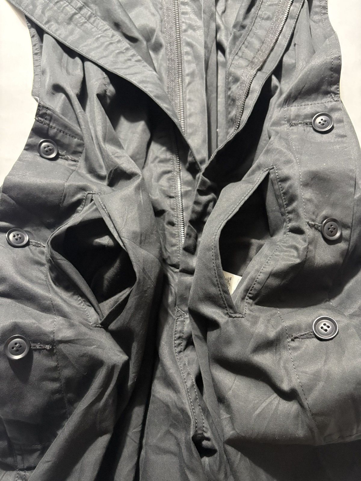 Y's Y’s YOHJI YAMAMOTO ZIP-FRONT POCKET BLACK JUMPSUIT Size 27" / US 4 / IT 40 - 5 Thumbnail