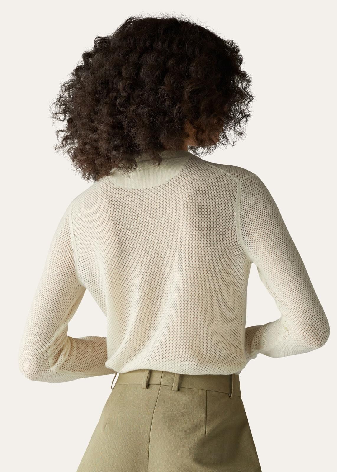 Loro Piana o1srvl11e0824 Port Douglas Henley Sweater in White Size M / US 6-8 / IT 42-44 - 4 Thumbnail