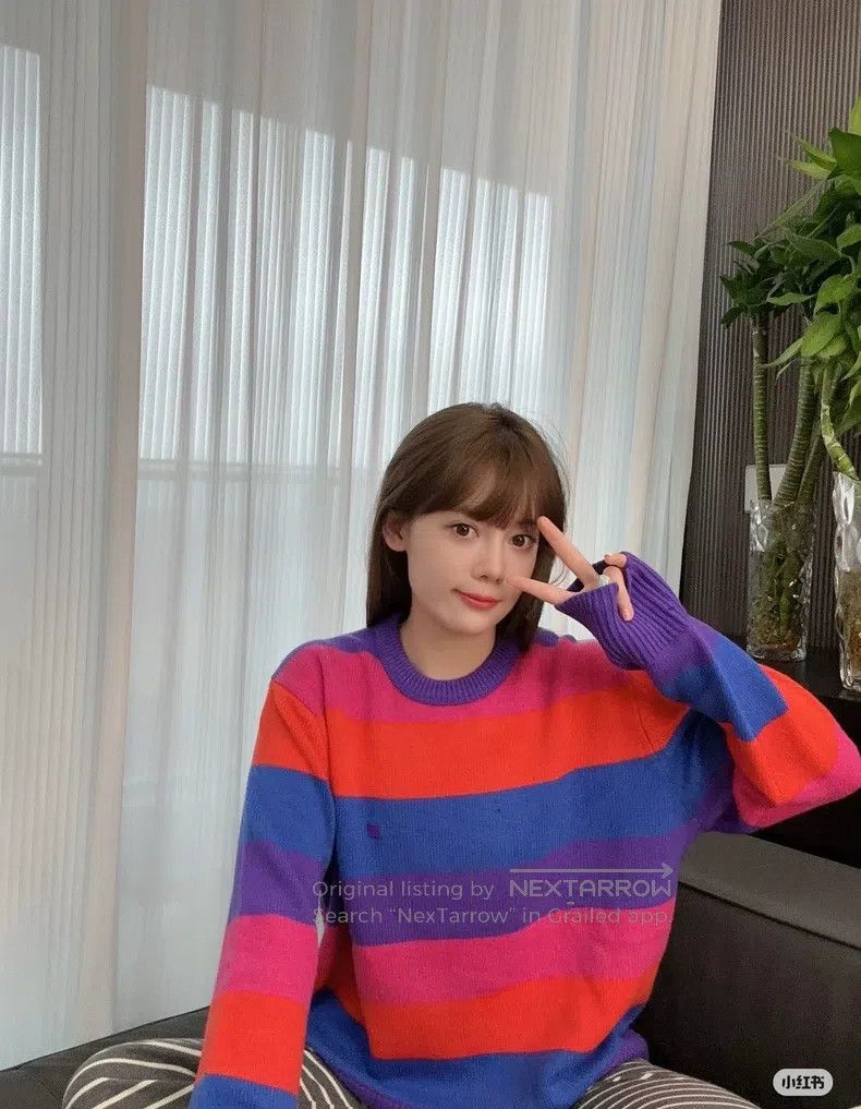 Acne Studios Acne Studios Rainbow striped wool sweater, red, blue, and Size XS / US 0-2 / IT 36-38 - 7 Thumbnail