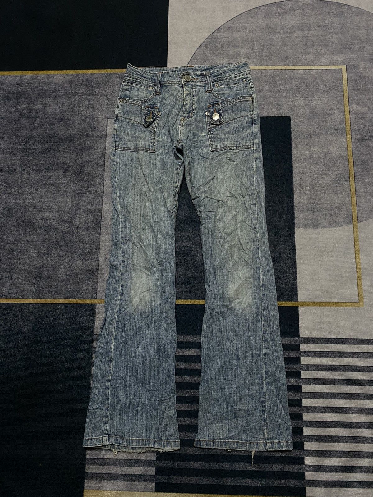 Japanese Brand ARMY OF NO FLARE BOOT CUT DENIM PANTS Size US 27 - 1 Thumbnail