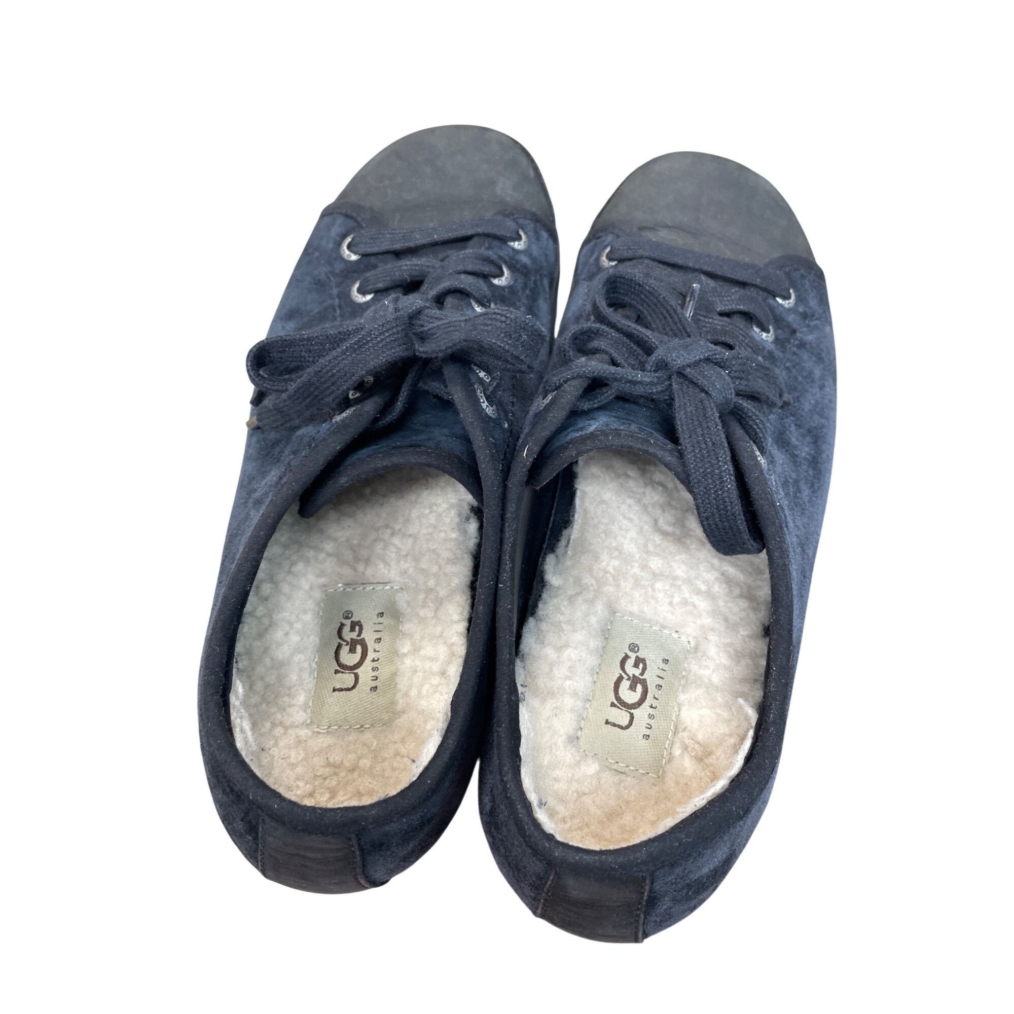 Ugg Ugg Australia wms black suede sherling lace casual shoes sz Size US 8 / IT 38 - 15 Thumbnail