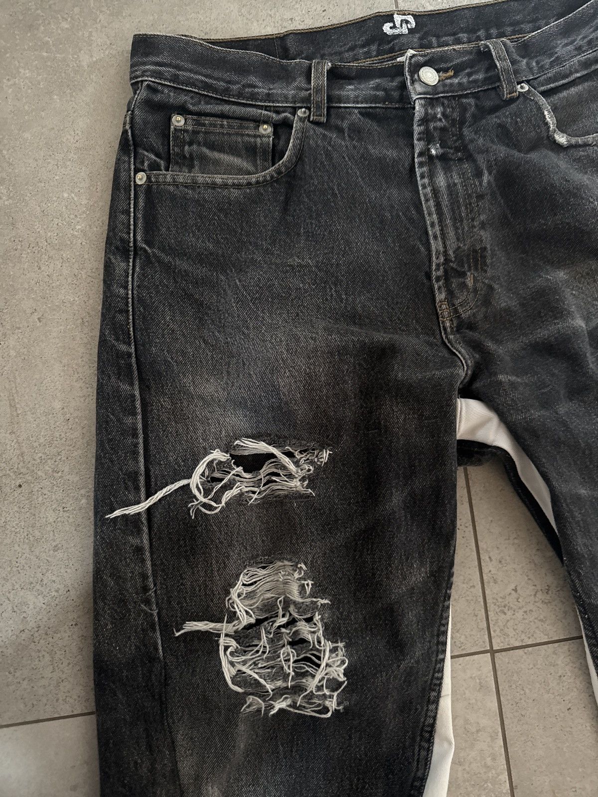 Other Ripped flared denim, custommade Size US 35 - 3 Thumbnail