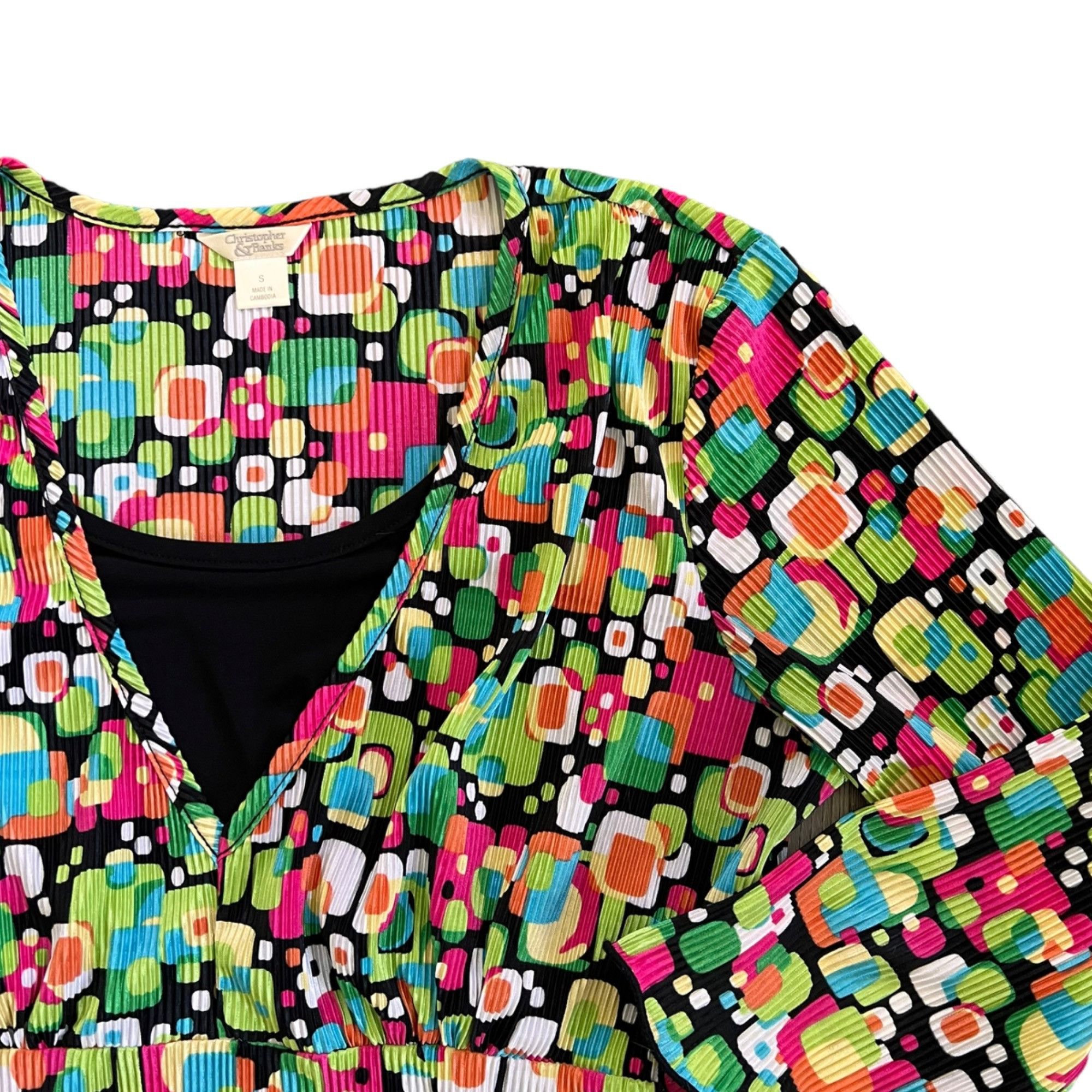 Vintage Vintage Christopher & Banks Novelty Print Mod Scrunch Babydo Size S / US 4 / IT 40 - 3 Thumbnail