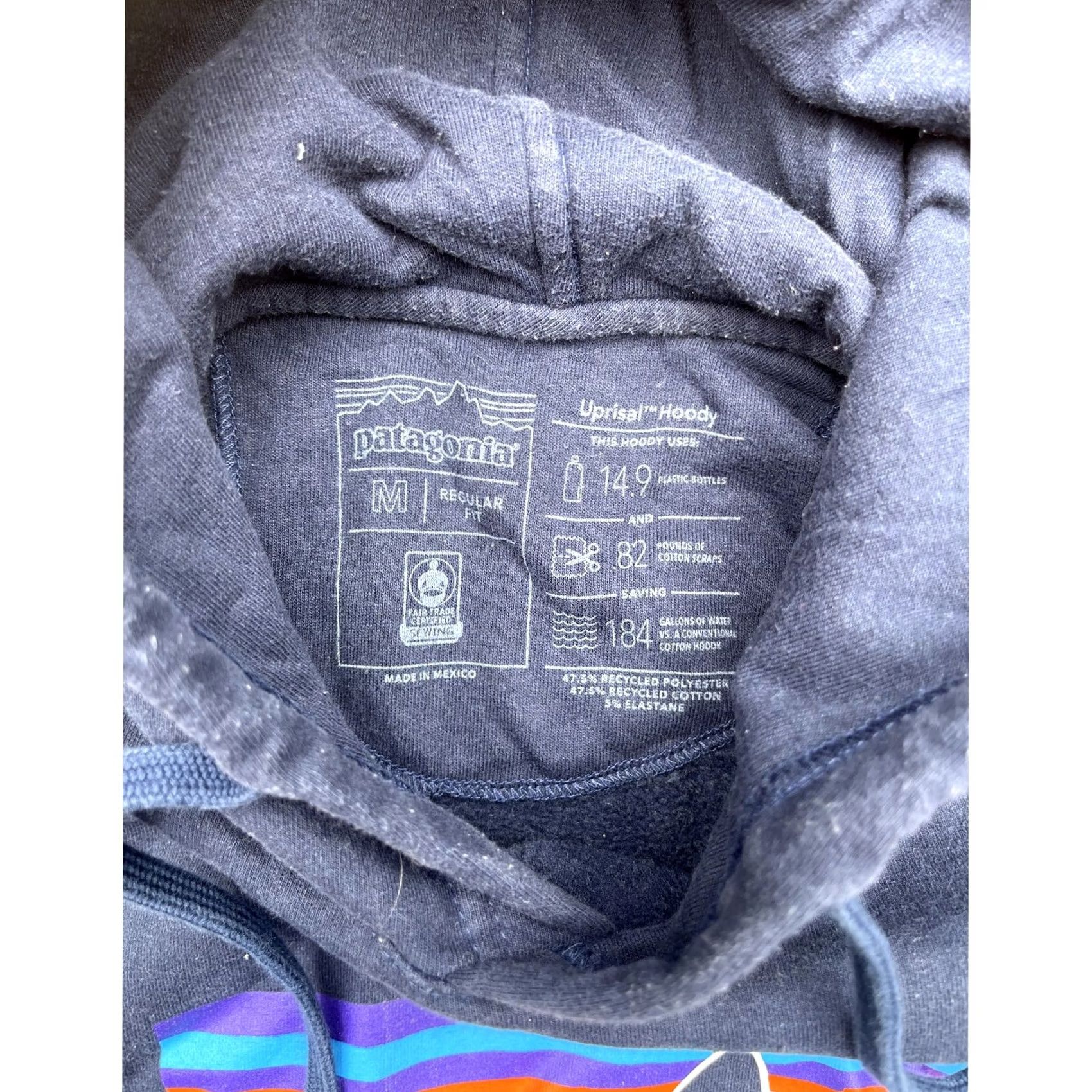 Patagonia Patagonia Hoodie Mens Navy Uprisal Hoody Sweatshirt Regular Fit P-6 Logo Size M Size US M / EU 48-50 / 2 - 4 Thumbnail