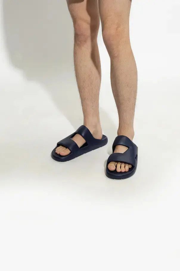 Bottega Veneta o1bcso1str0225 Band Slides in Navy Blue Size US 12 / EU 45 - 2 Thumbnail