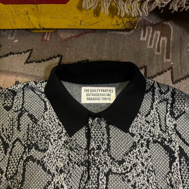 Wacko Maria Wacko maria Snake Print Polo Shirt No Tag Short Sleeve Size US L / EU 52-54 / 3 - 2 Thumbnail