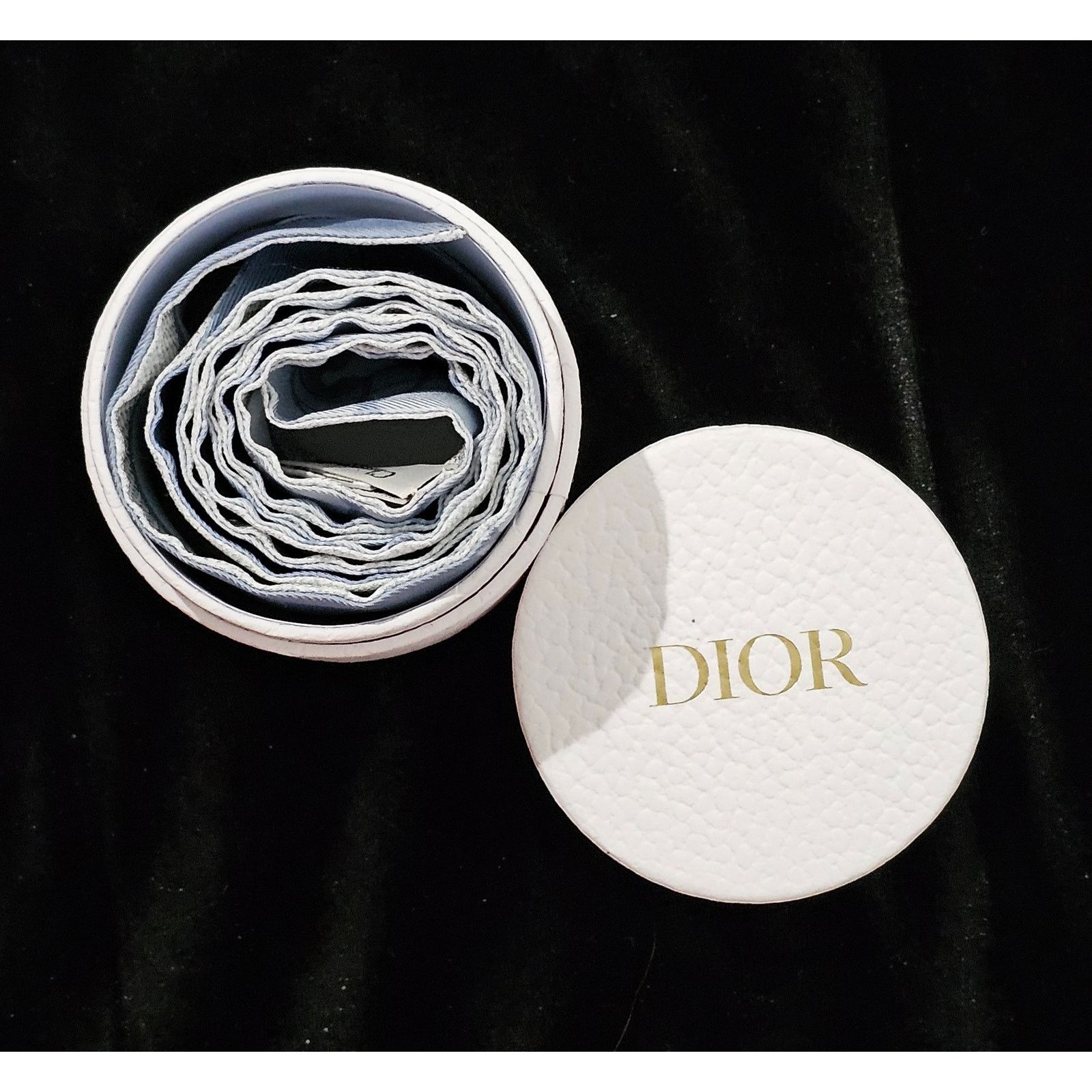 Dior Christian Dior Blue Cannage Printed Silk Reversible Scarf Size ONE SIZE - 7 Thumbnail