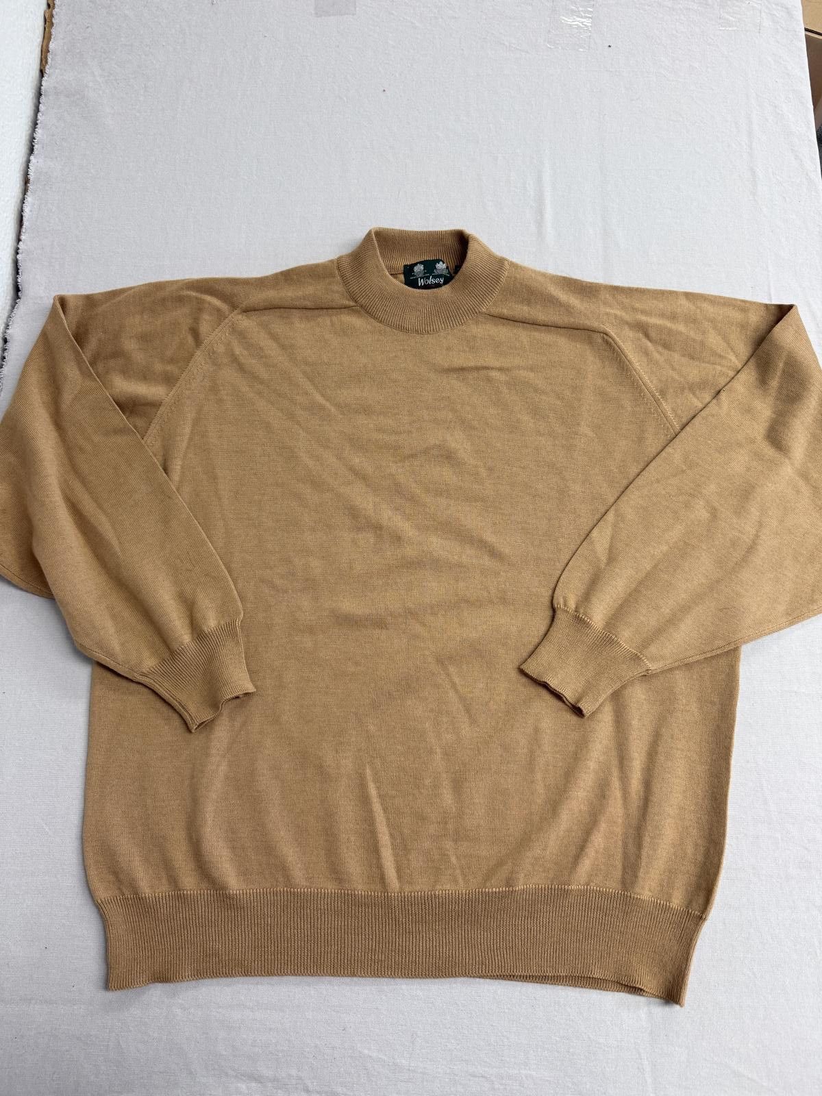 Wolsey Beige Tan Sweater Wolsey Limited Leicester Merino Wool XXXL Size US XXL / EU 58 / 5 - 1 Thumbnail