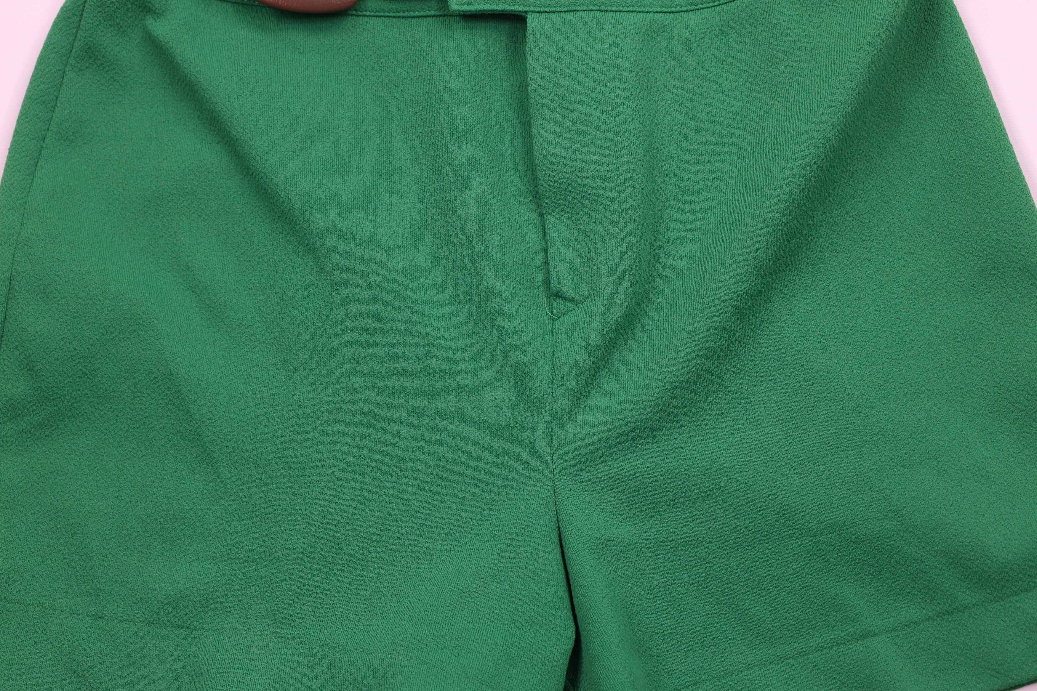 Vintage Vintage 60s 70s Streetwear Knit Buckle Belt Shorts Green USA Size 38" / US 16 / IT 52 - 3 Thumbnail