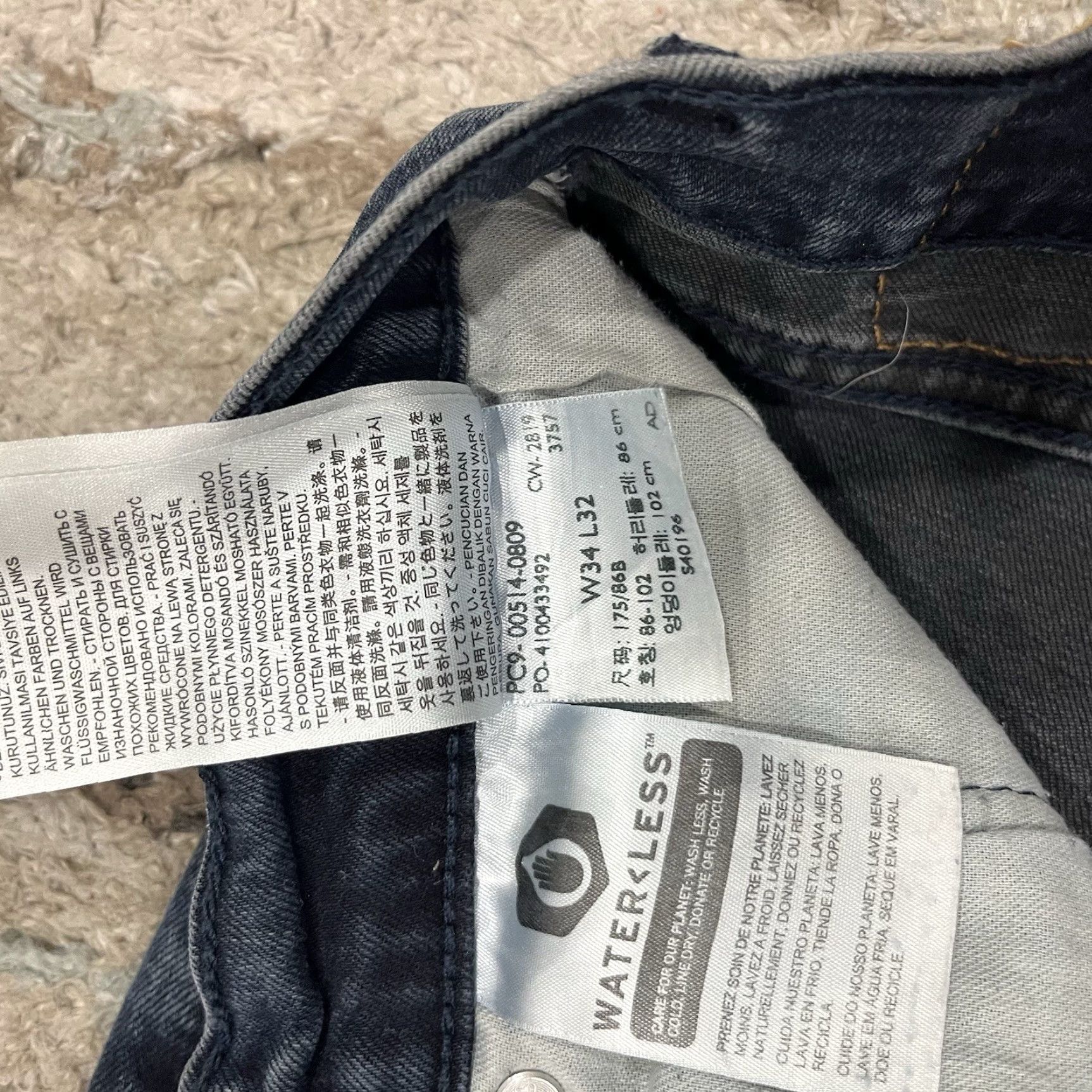 Levi's Levi's 514 Straight Jeans Mens 34x32 Regular Blue Denim Cotton 5-Pocket Inseam 32" Medium Wash Denim Levis 514 Straight Mens Regular Size 34x32 Size US 34 / EU 50 - 4 Thumbnail