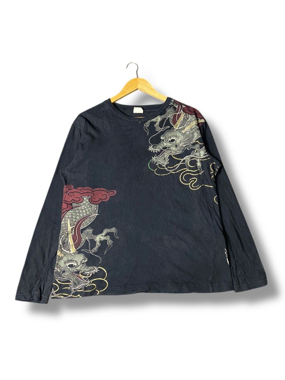 Japanese Brand Space Opera Sukajan Dragon Long Sleeve Tee (152) Size US L / EU 52-54 / 3 - 1 Thumbnail