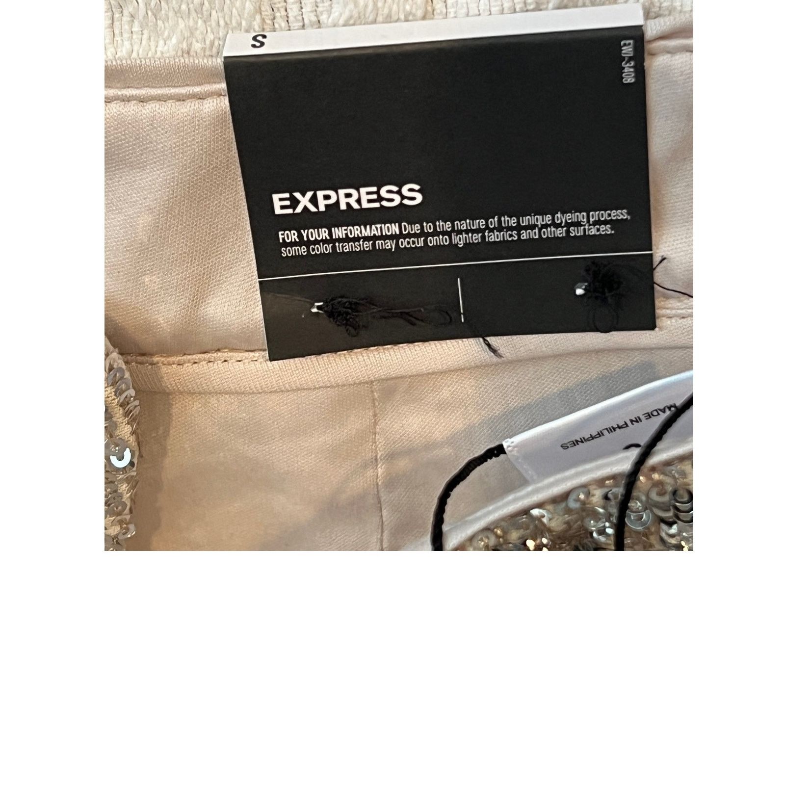 Express Express Silver Sequin High Rise Croppd Wide Leg Pants Wmns S Size 27" / US 4 / IT 40 - 4 Thumbnail