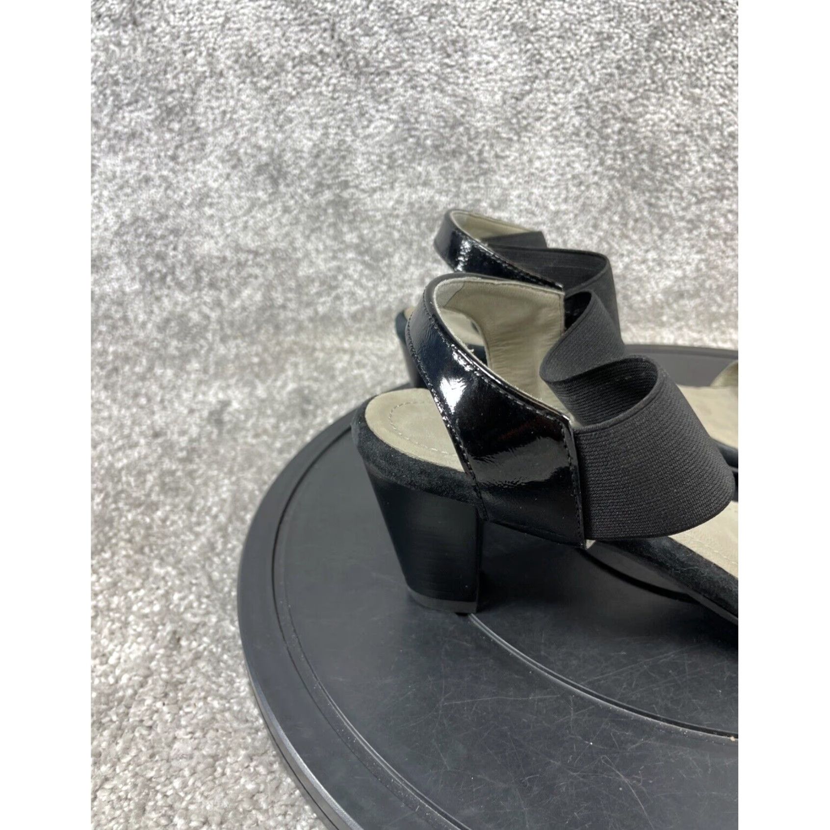 Vintage Womens Black Leather Ara Sandals Size 7.5 Extra Large Strappy Adjustable Open Toe Size US 7.5 / IT 37.5 - 5 Thumbnail