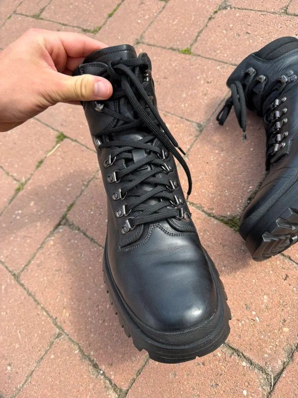Prada Prada Sport FW1998 Skiskolaer Black Leather Hiking Boots Size US 7 / EU 40 - 11 Thumbnail