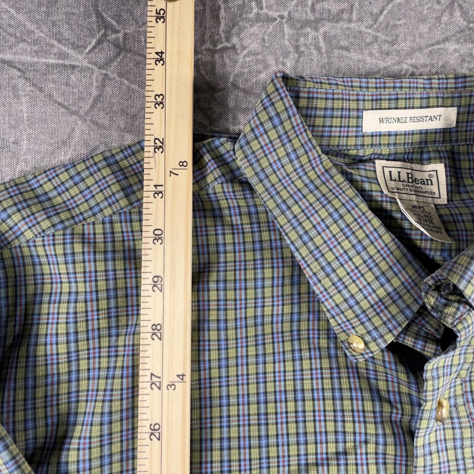 L.L. Bean L.L. Bean Shirt Men's XXL Green Wrinkle Resistant Cotton Size US XXL / EU 58 / 5 - 3 Thumbnail