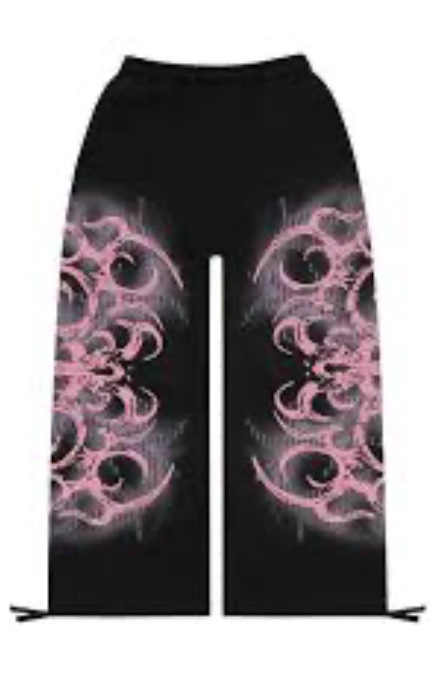 Named Collective Named Collective black/pink Euphoria puff print sweats Size 27" / US 4 / IT 40 - 1 Thumbnail