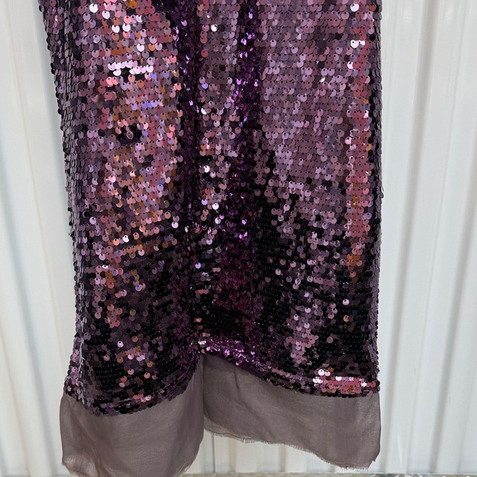 & Other Stories LALO CARDIGANS Purple Sequin Slip Dress Small Womens Size S / US 4 / IT 40 - 3 Thumbnail