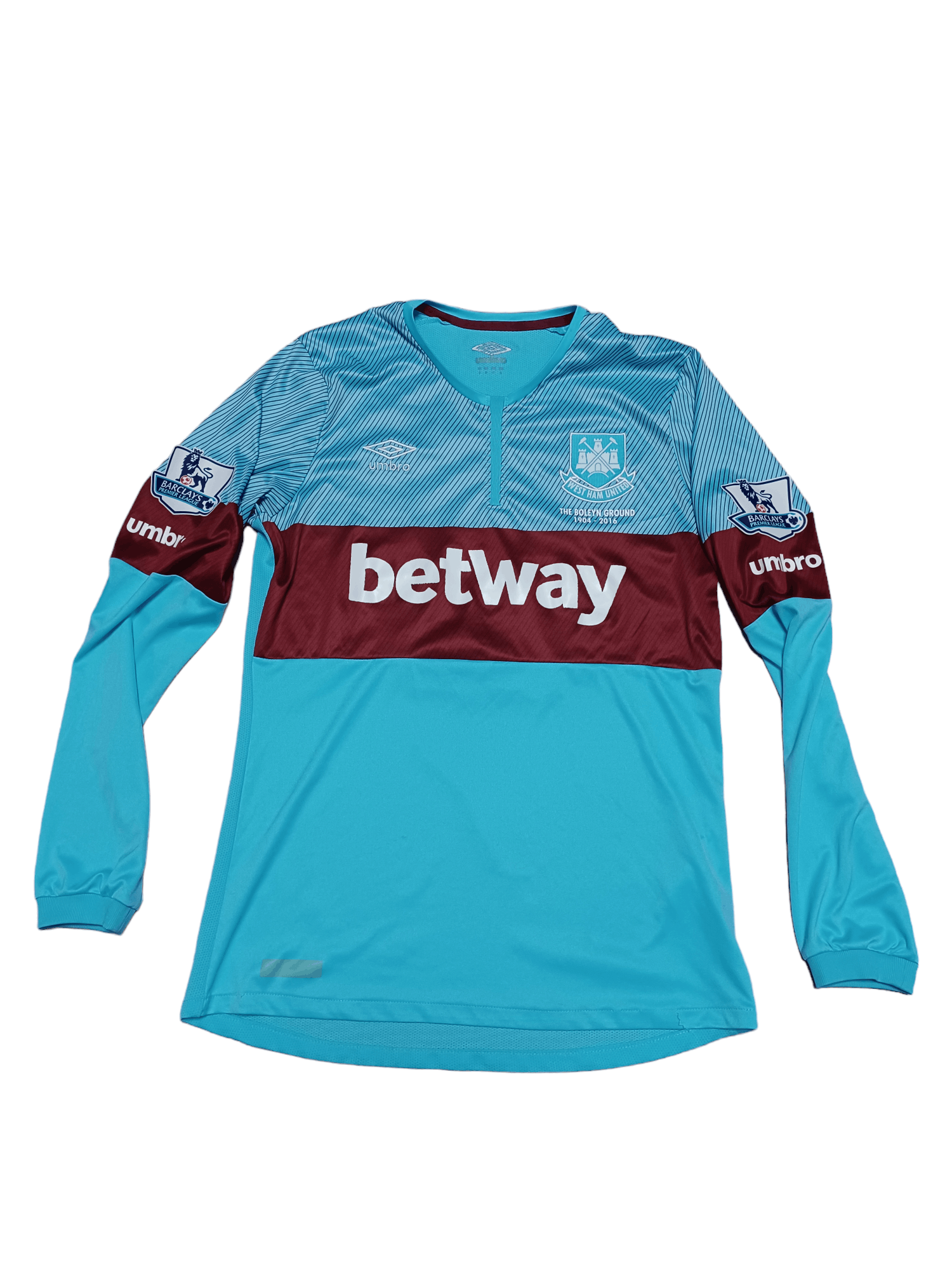 Umbro ALEXANDER SONG #4 WEST HAM VINTAGE UMBRO 2016 JERSEY Size US S / EU 44-46 / 1 - 3 Thumbnail