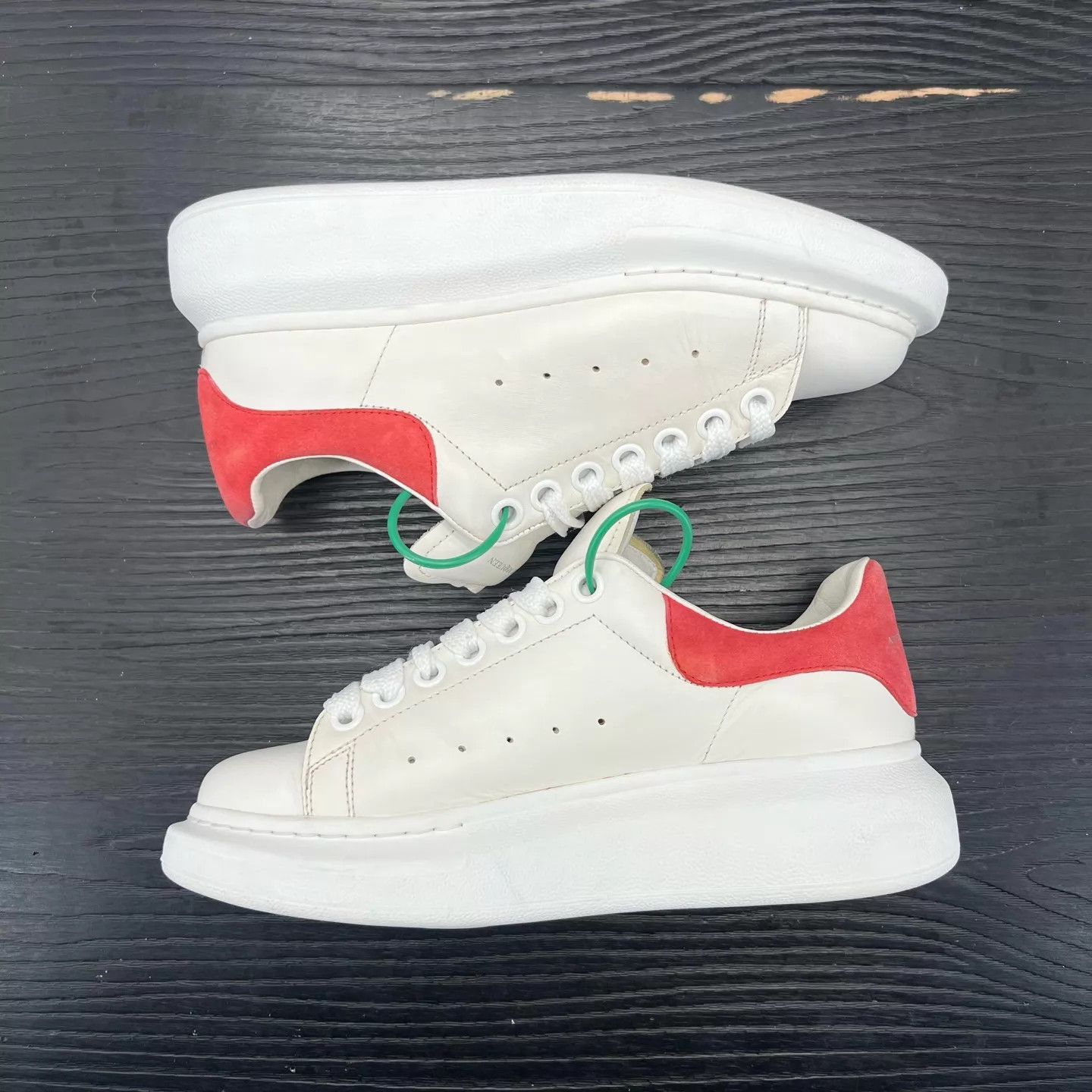 Alexander McQueen McQueen Women's White & Pink Suede Shoes Size 37.5 Size US 7 / IT 37 - 5 Thumbnail