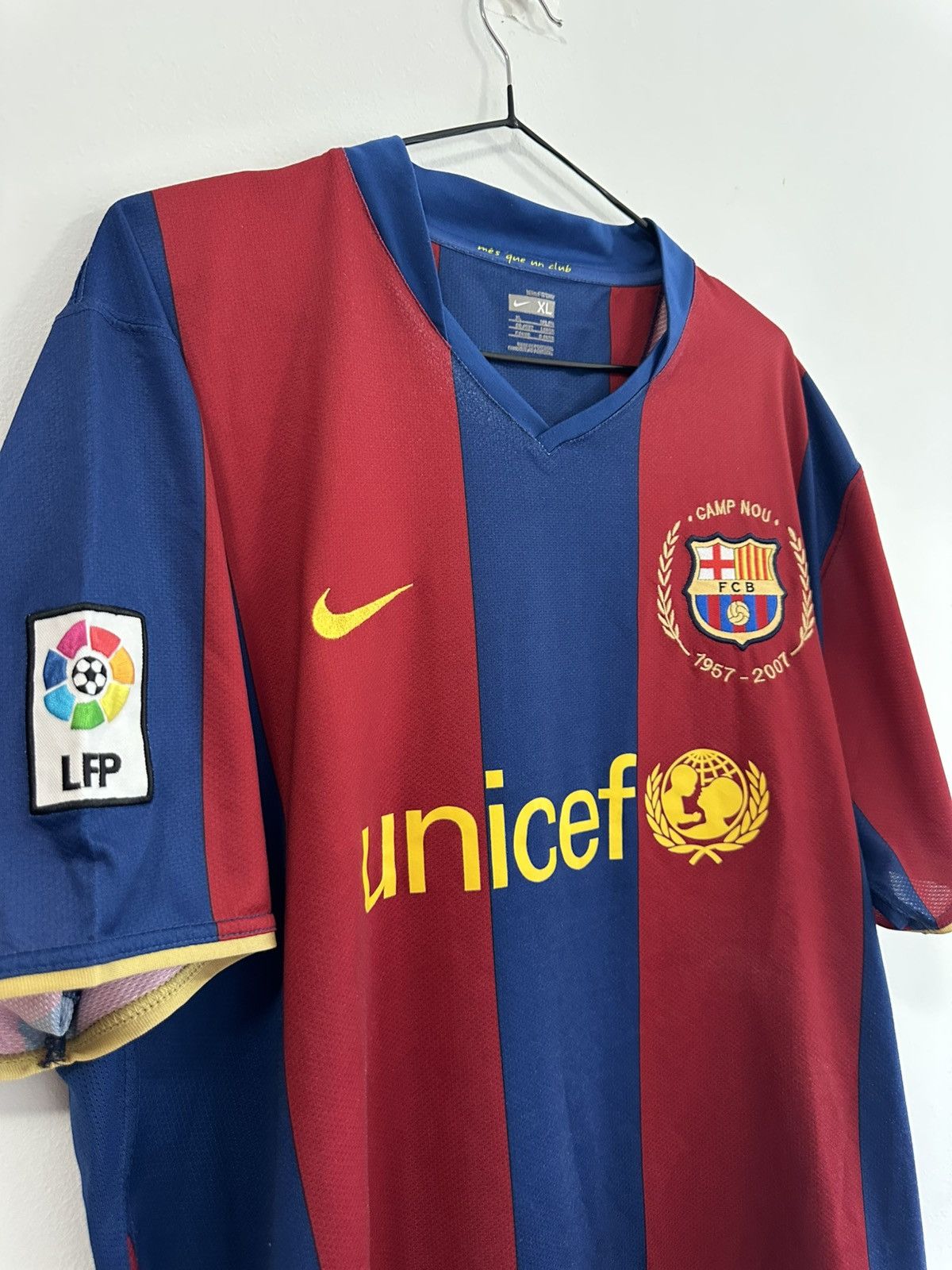 Nike × Vintage 🔥T-shirt Nike Barcelona 1957-2007 Unicef LFP Vintage Jersey Size US XL / EU 56 / 4 - 2 Thumbnail