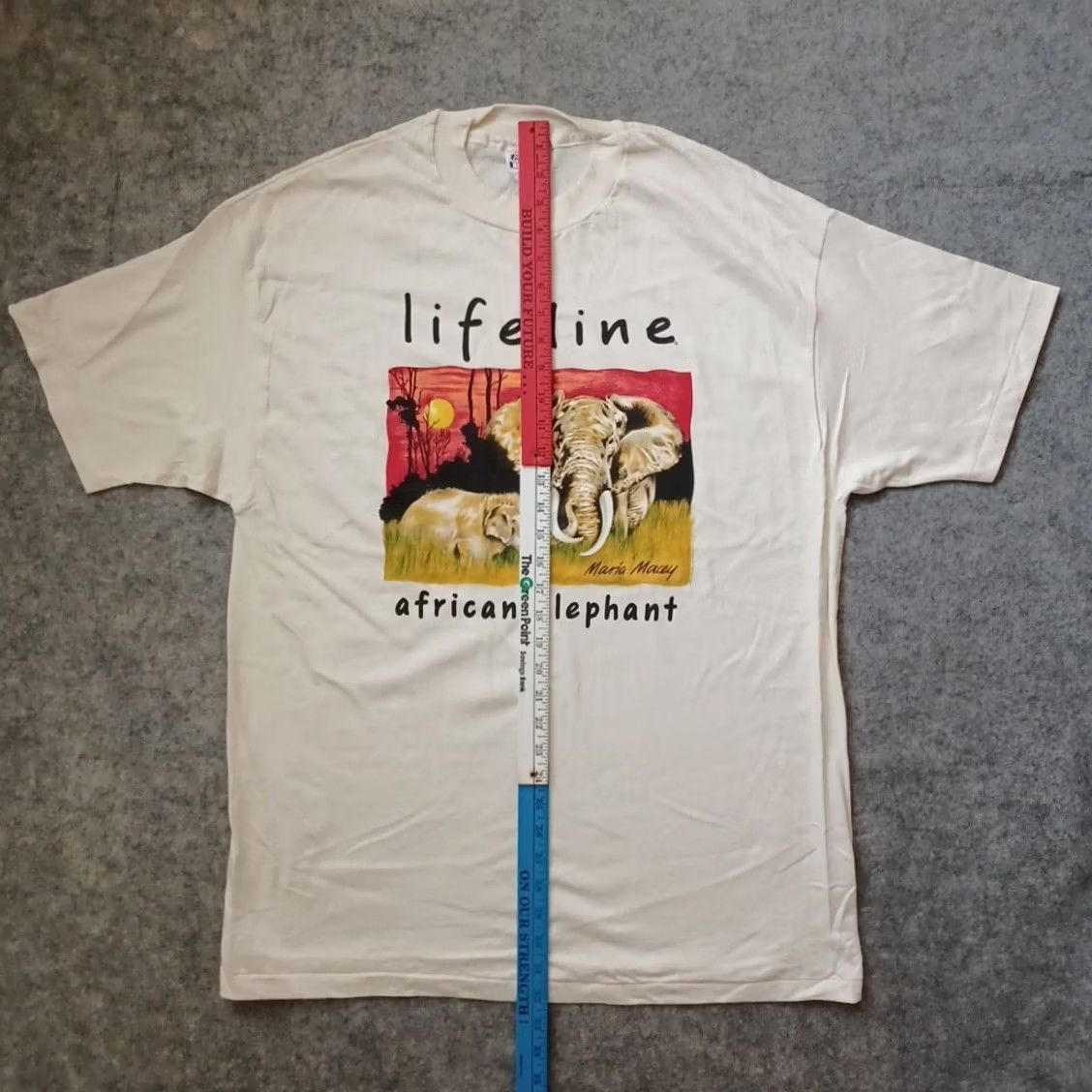 Hanes VINTAGE Lifeline T Shirt Mens XL Cream African Elephant Winterland Productions 90s Hanes Beefy-T USA Animals Emoji? Size US XL / EU 56 / 4 - 7 Thumbnail