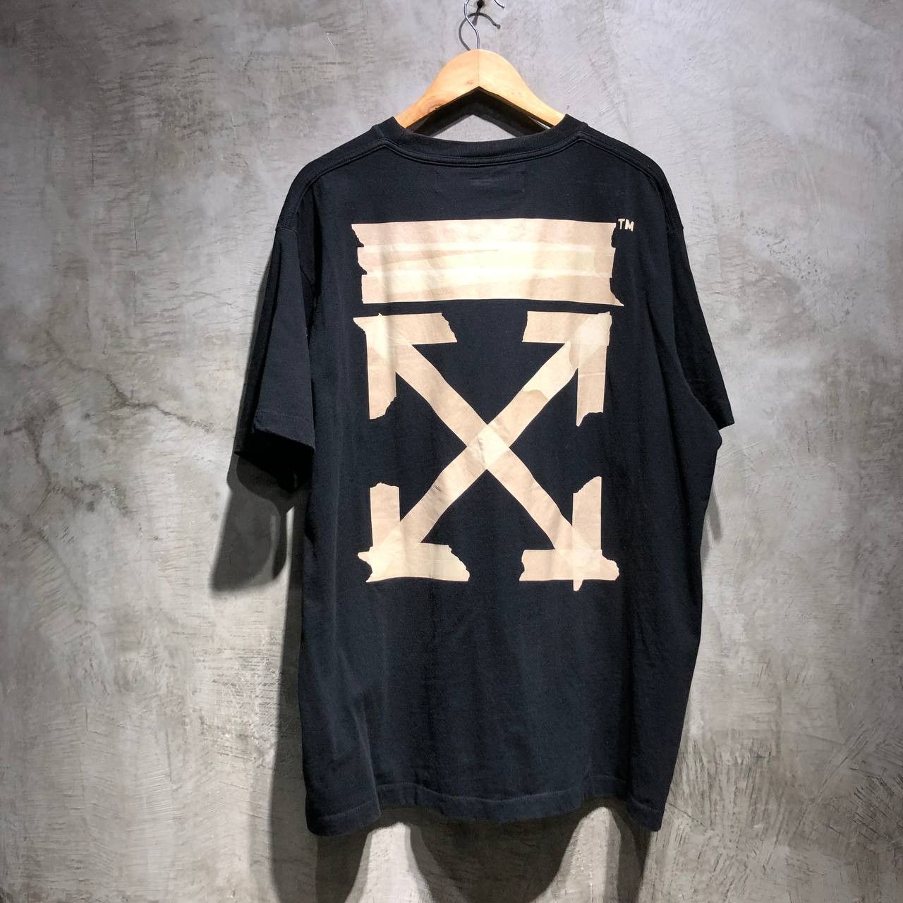 image of Off White Off-White Tape Arrows Tee Fit 2-3Xl in Black, Men's (Size 2XL)