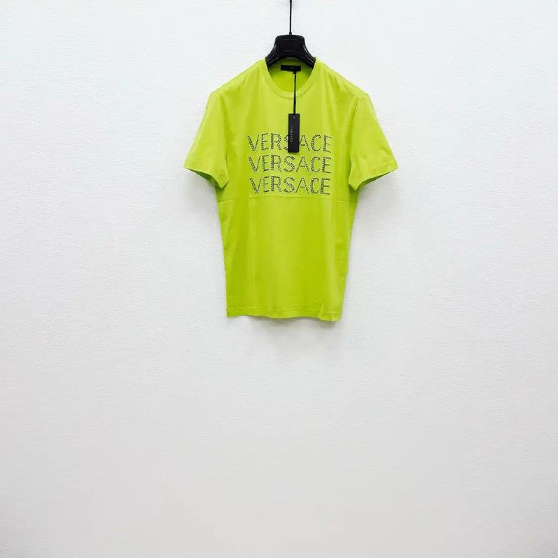 Versace Versace Men's Short Sleeve T-Shirt in Green 0089 Size US S / EU 44-46 / 1 - 1 Thumbnail