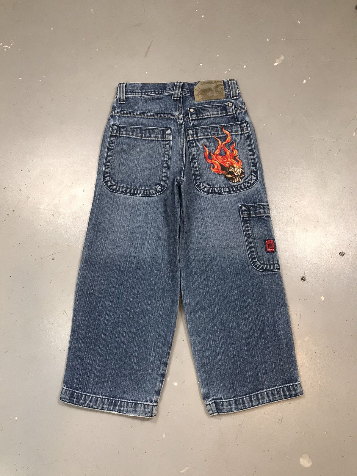 JNCO Vintage Jnco skull on fire 🔥 straight fit denim Size US 26 / EU 42 - 1 Thumbnail
