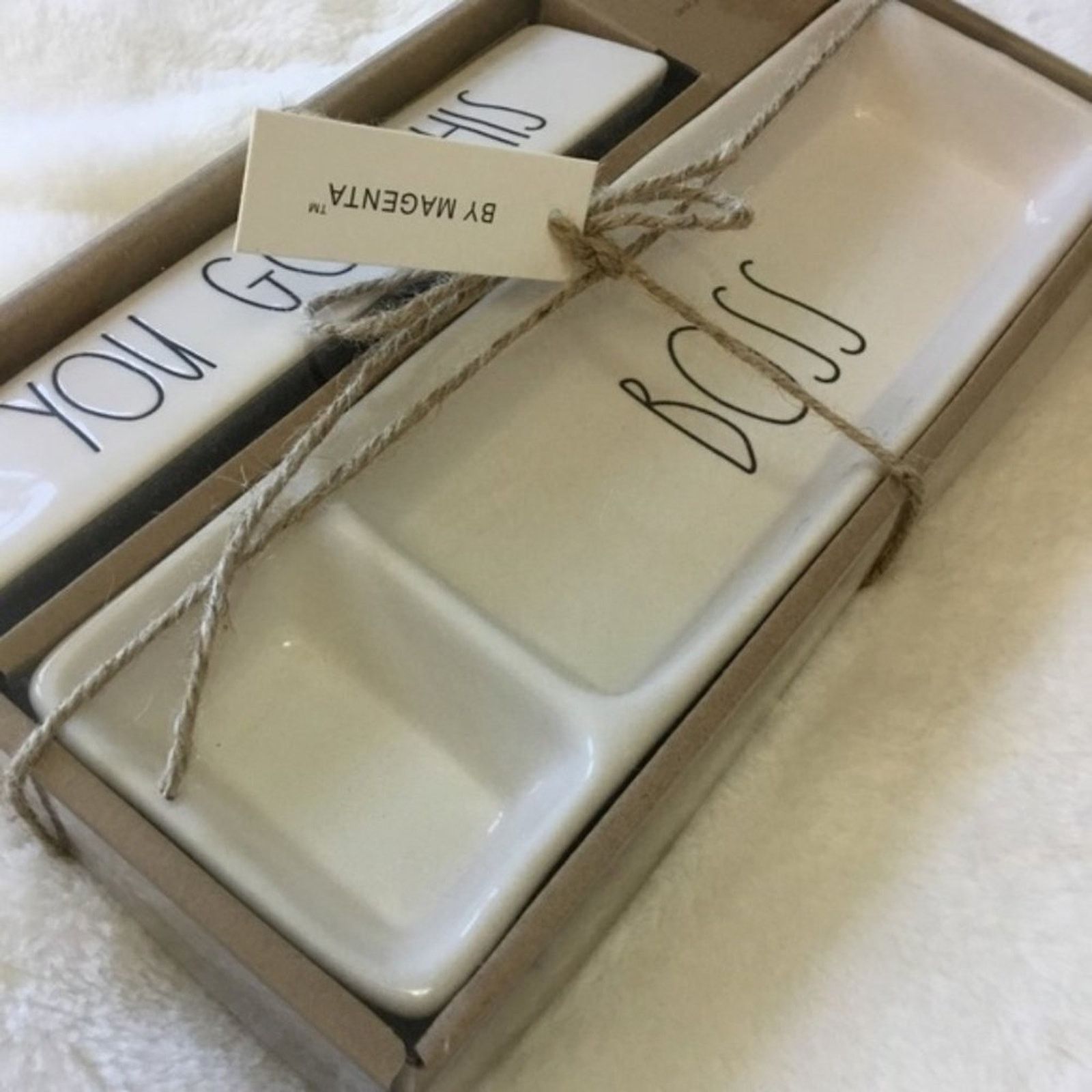 Other Rae Dunn White "YOU GOT THIS" and "BOSS" Desk Set Size ONE SIZE - 4 Thumbnail