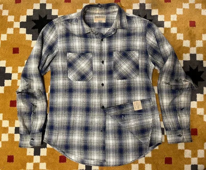 Other Blue and white plaid western shirt Size US L / EU 52-54 / 3 - 4 Thumbnail