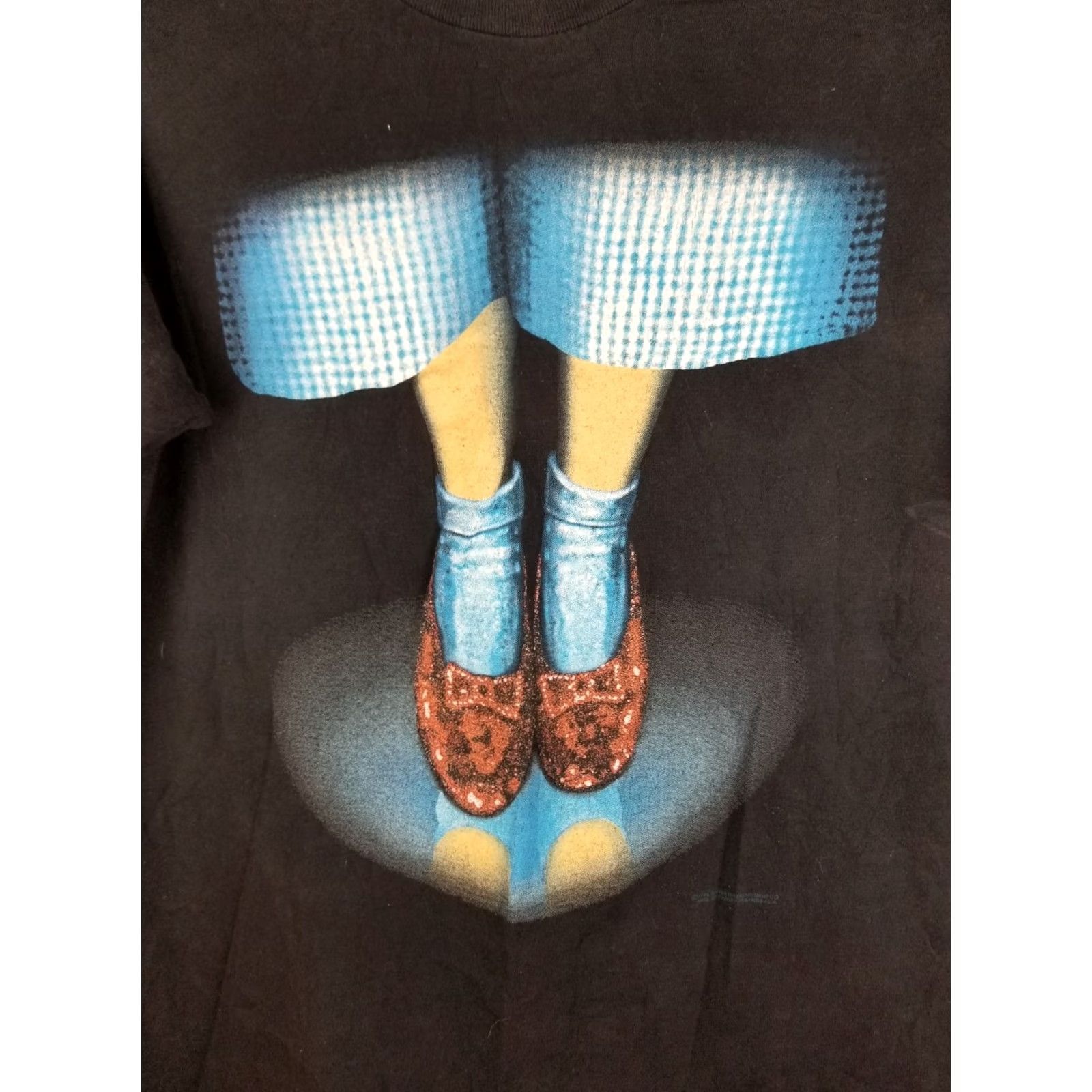 Vintage VINTAGE 95' WIZARD OF OZ RUBY SLIPPERS MOVIE PROMO BLACK COTTON T-SHIRT SZ XL Size US XL / EU 56 / 4 - 2 Thumbnail