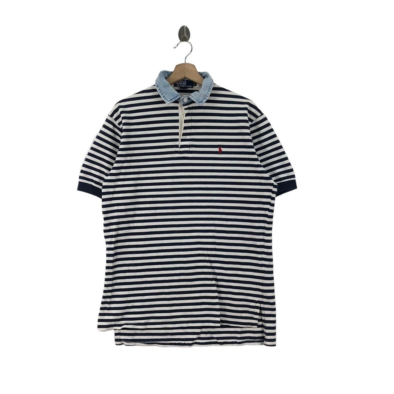 Polo Ralph Lauren Vintage 90’ POLO RALPH LAUREN Small Pony Tee Shirt Striped Size US M / EU 48-50 / 2 - 1 Thumbnail