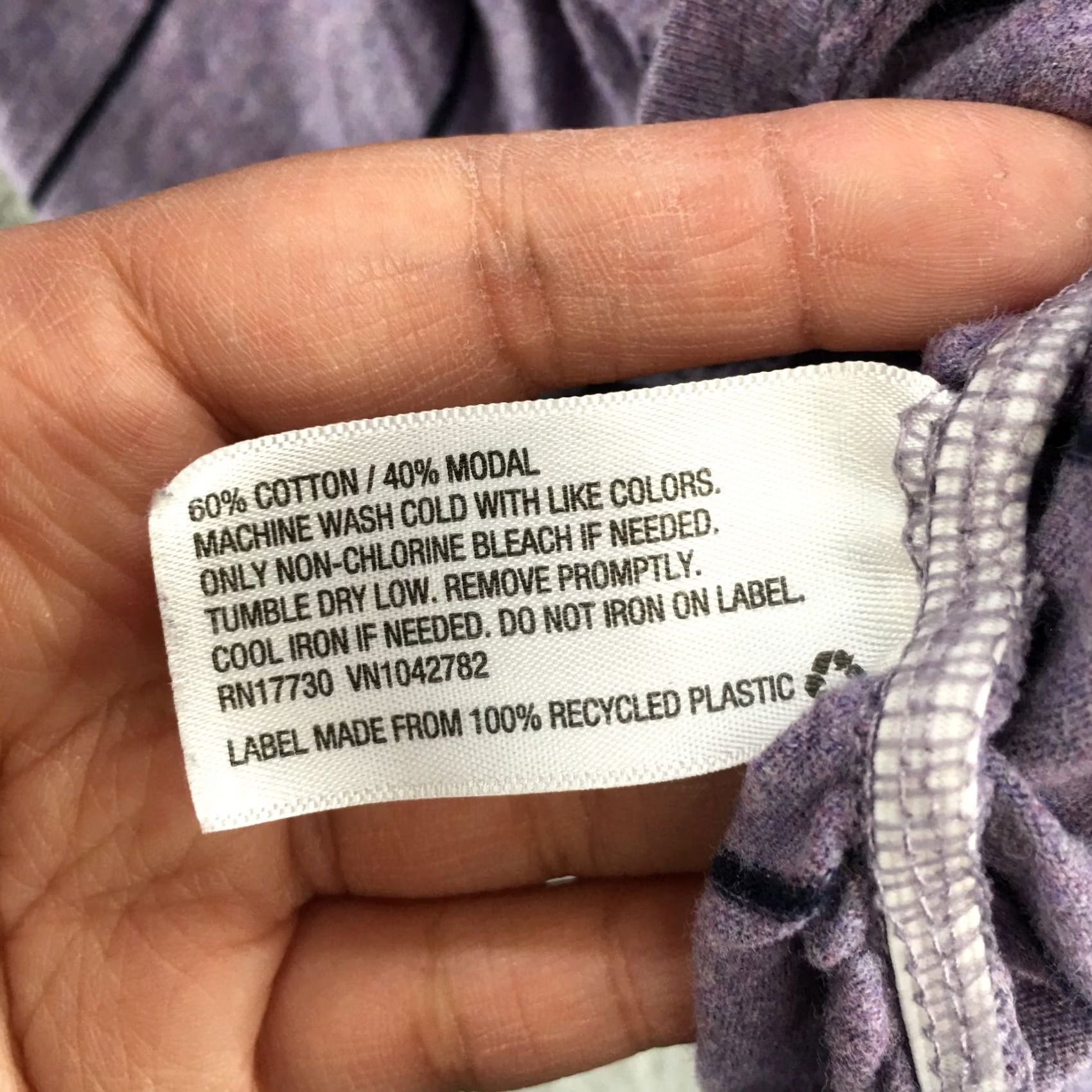 Vintage Isabel Maternity by Ingrid & Isabel T-Shirt Womens XS Purple Striped Round Neck Long Sleeve Tee Top Size XS / US 0-2 / IT 36-38 - 7 Thumbnail