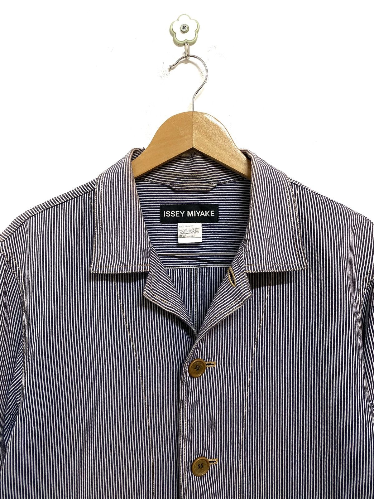 Issey Miyake Rare🔥 Issey Miyake Striped Cotton Jacket Size US L / EU 52-54 / 3 - 2 Thumbnail