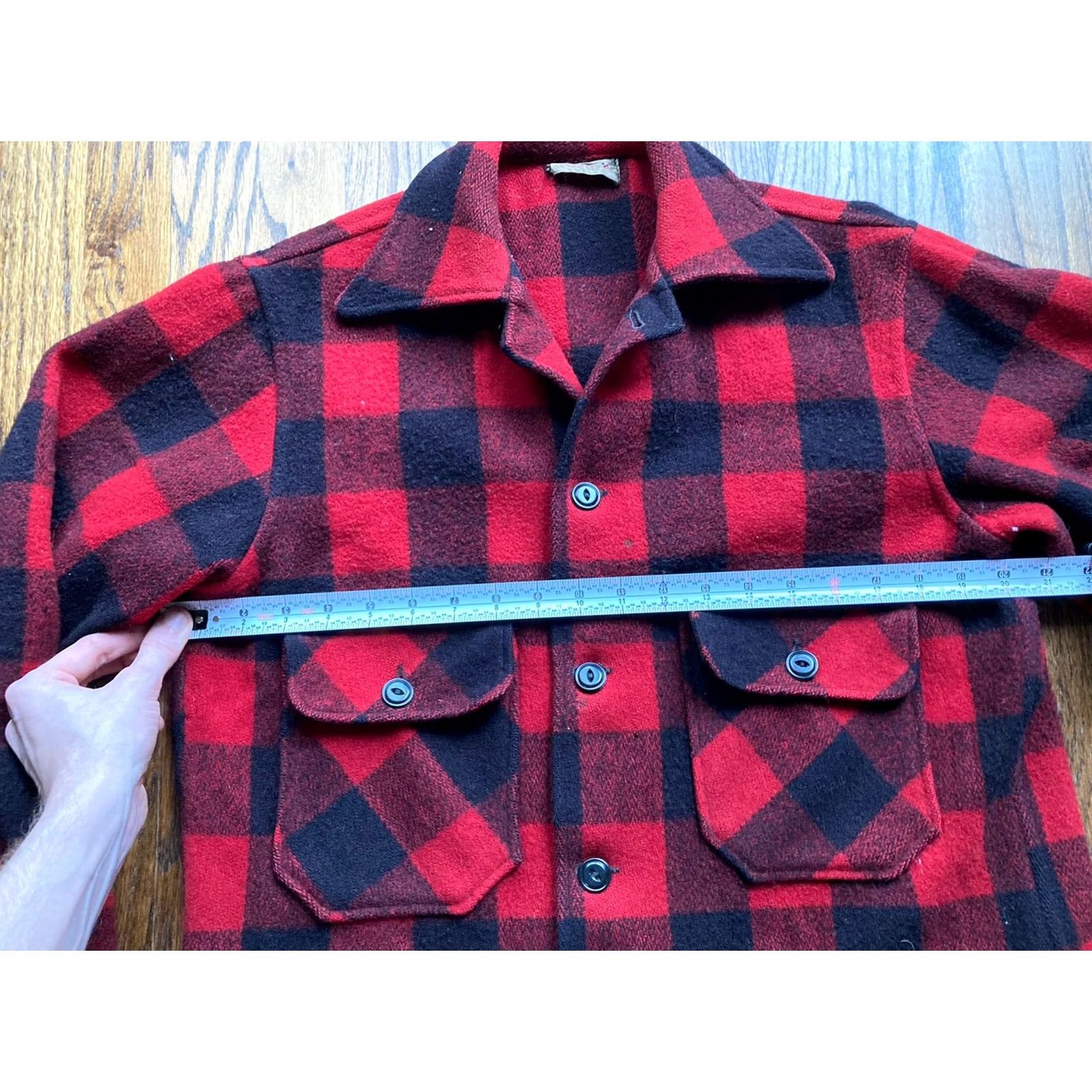 CO VINTAGE J.O. Ballard & Co Shirt Mackinaw Wool Buffalo Plaid Jacket Large L 1950s Buffalo Plaid Mens Wool Jacket Size US L / EU 52-54 / 3 - 7 Thumbnail