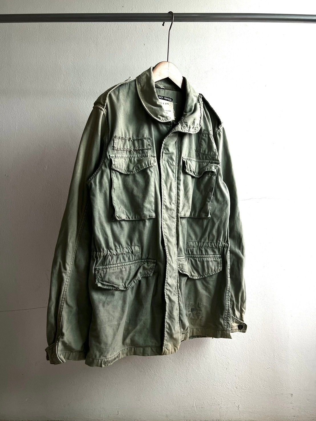 Vintage Faded Parka Military Back Number Patchwork Jacket | Grailed