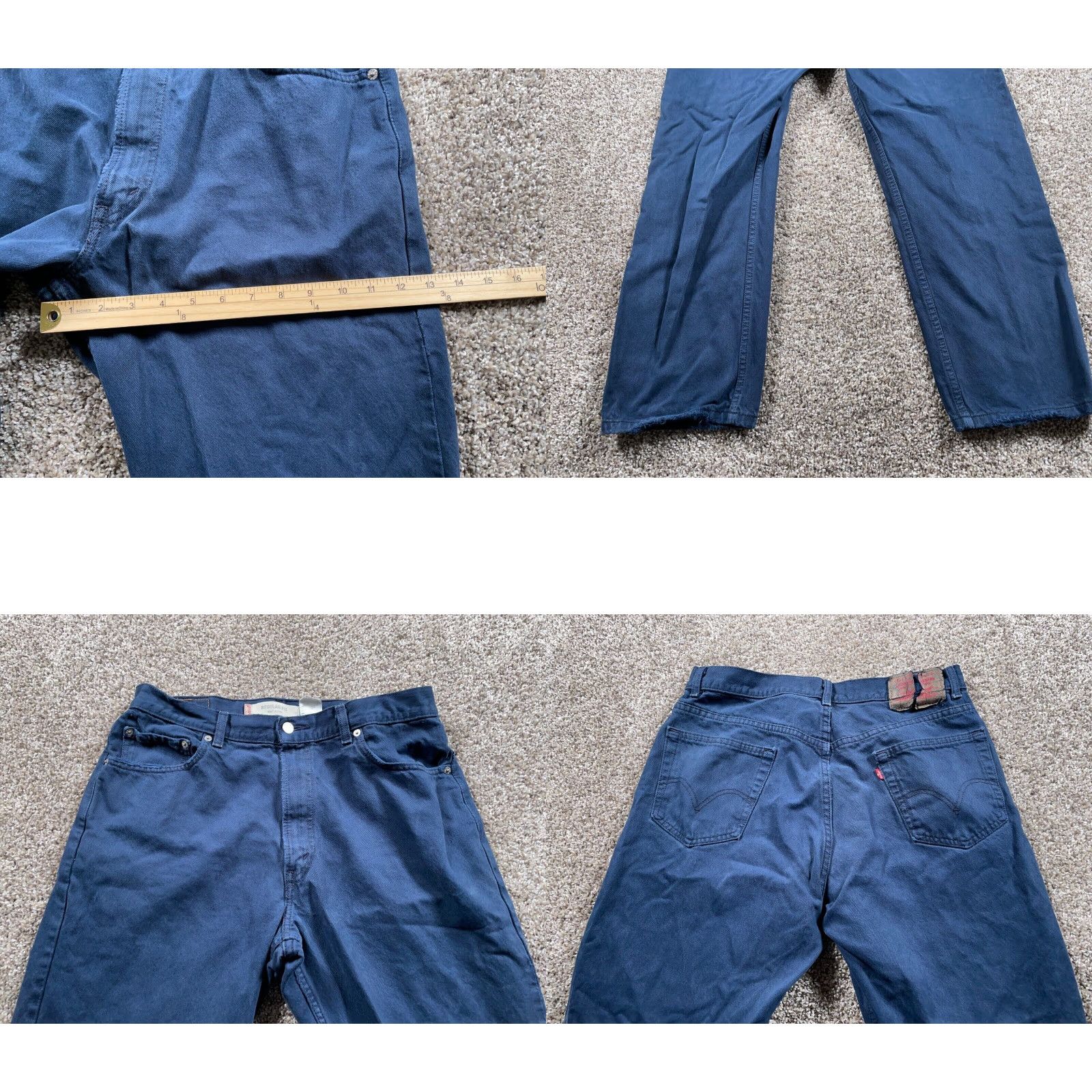 Levi's VINTAGE Levi's 505 Regular Fit Jeans Men's 34 x 28 Dark Blue Denim 90s Retro Grunge Size US 34 / EU 50 - 8 Thumbnail
