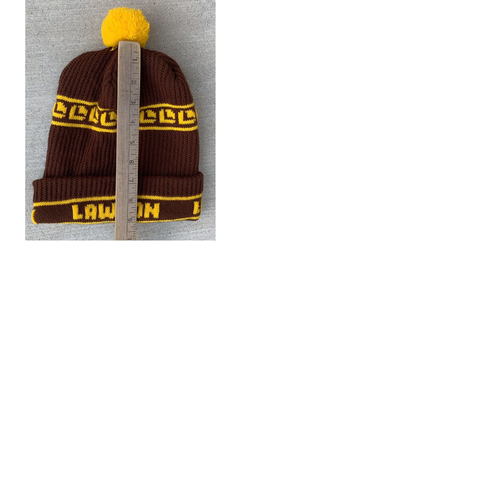 Logo 7 VINTAGE Lawson Beanie Pom Pom Hat Knit Logo Spellout 70s 80s 1970s 1980s Size ONE SIZE - 12 Thumbnail